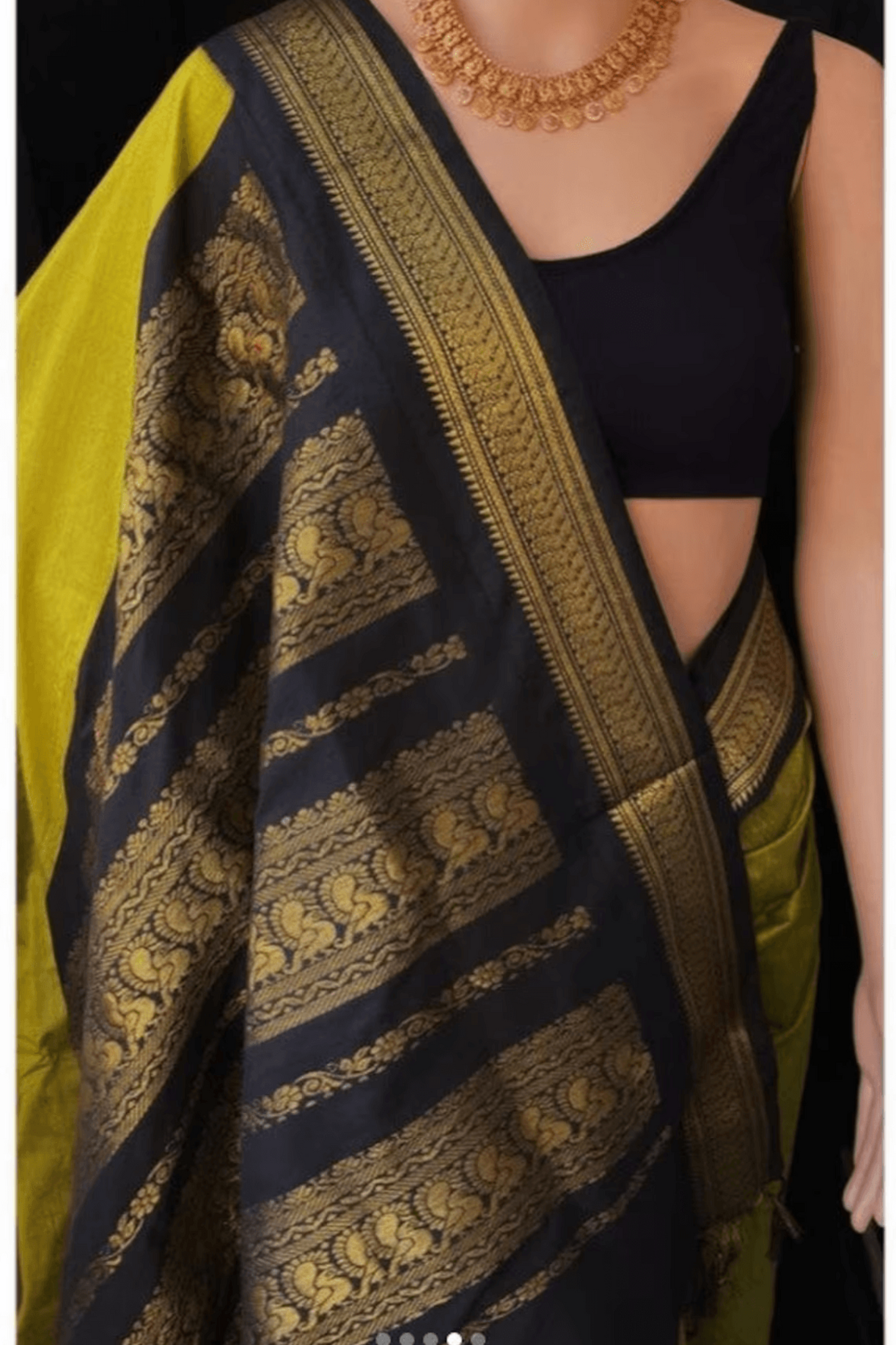 methi yellow south indian silk saree – a symbol of tradition and grace adorned with subtle golden hues for a radiant wedding look