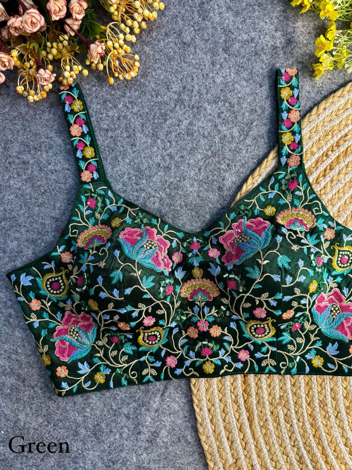 new beautiful multi mirror spaghetti blouse