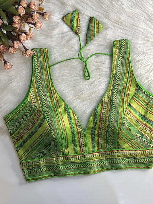 NEW BANARASI JEQUARD BLOUSE
