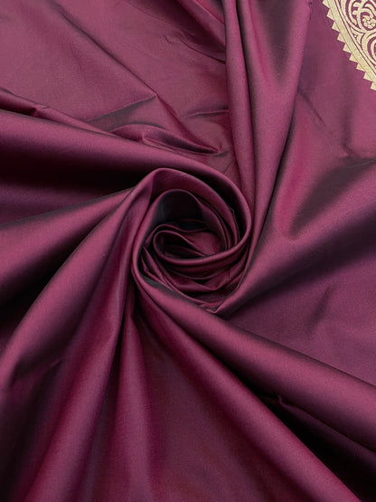 Kanjivaram Saree with Rich Zari Temple Border & Pallu | Traditional South Silk Saree for Wedding & Festive Wear