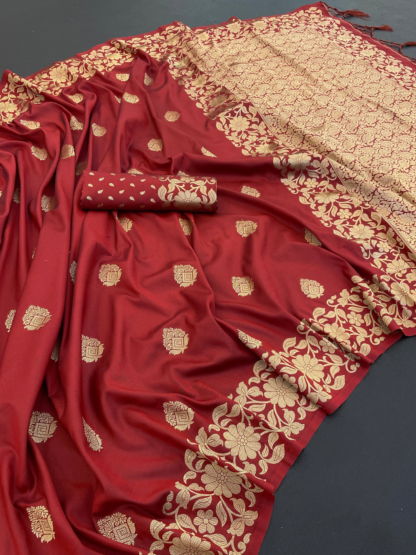royal banarasi silk saree with golden zari work | wedding & festive wear | soft art silk saree with rich pallu & jacquard blouse | gift for her