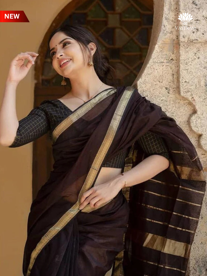 synthetic silk chocolate saree south indian wedding saree with stitched blouse brown saree kanjeevaram art silk saree, bollywood saree usa