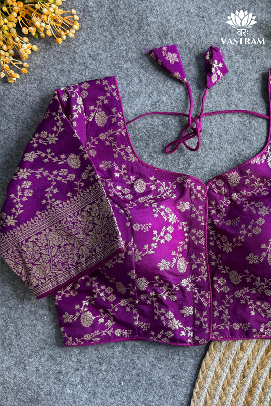 PURPLE PURE DOLA SILK BLOUSE