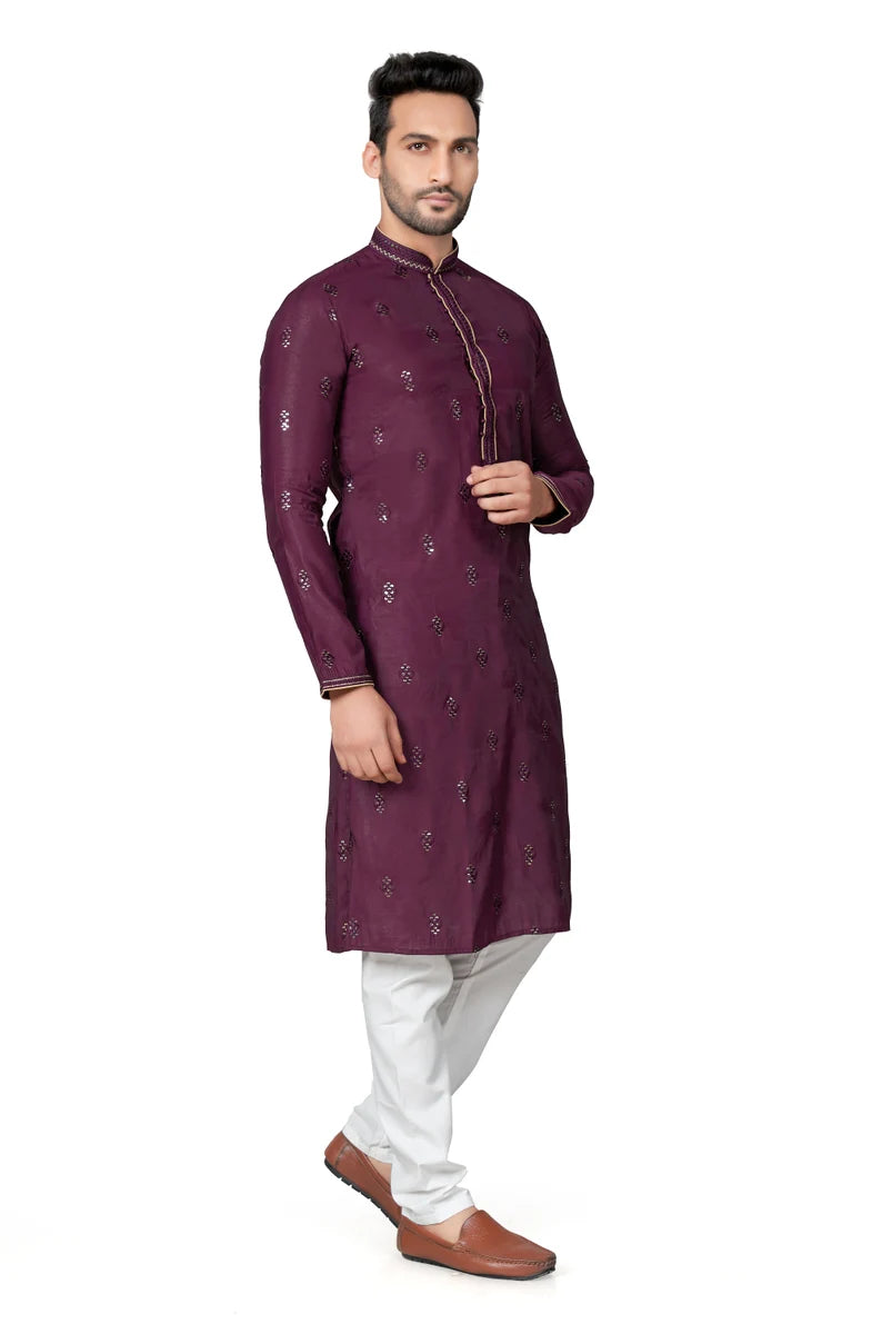 premium wine silk men kurta pajama in floral design | indian, pakistani wedding,party wear mens tradition kurta |fast delivery kurta to usa