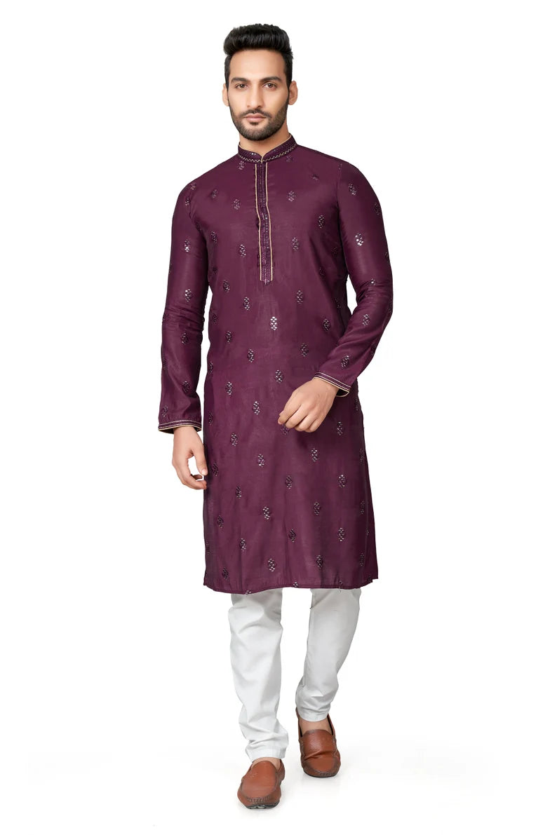 premium wine silk men kurta pajama in floral design | indian, pakistani wedding,party wear mens tradition kurta |fast delivery kurta to usa