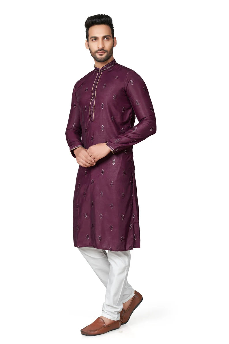 premium wine silk men kurta pajama in floral design | indian, pakistani wedding,party wear mens tradition kurta |fast delivery kurta to usa