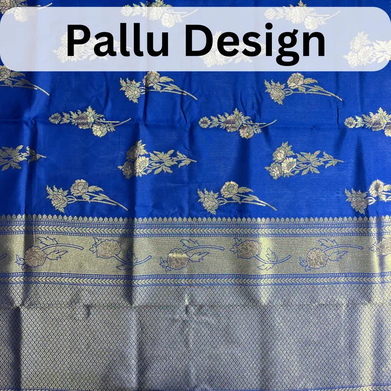 banarasi handloom art silk saree with heavy pallu party sarees | indian traditional sarees