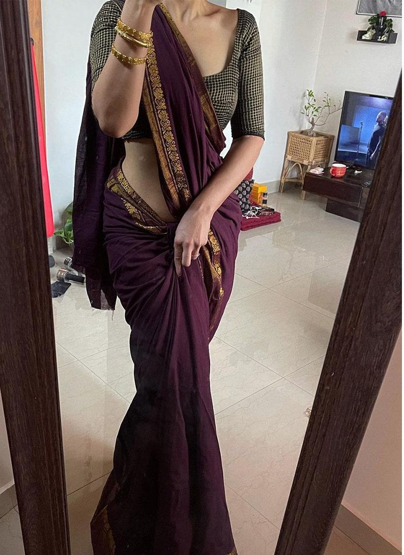 Maroon Fancy Soft Silk saree